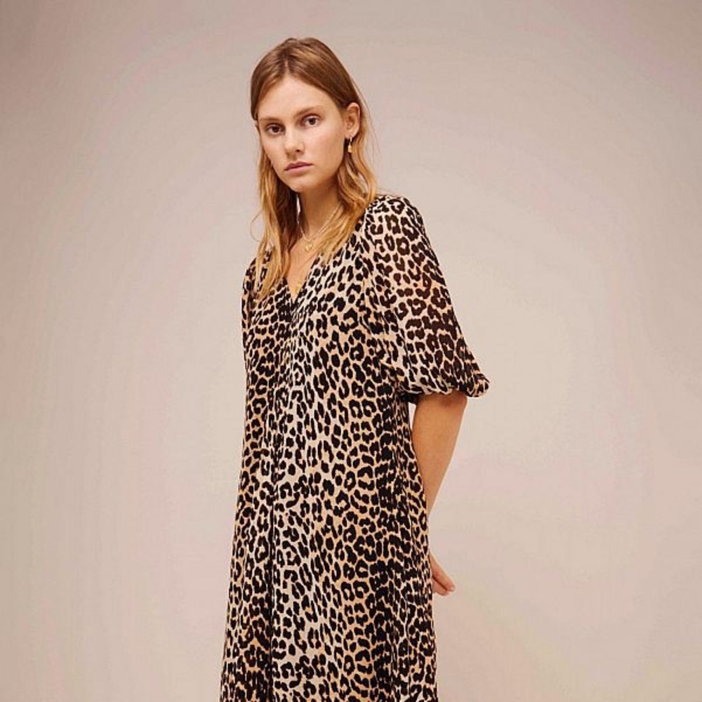 Ganni Leopard maxi dress